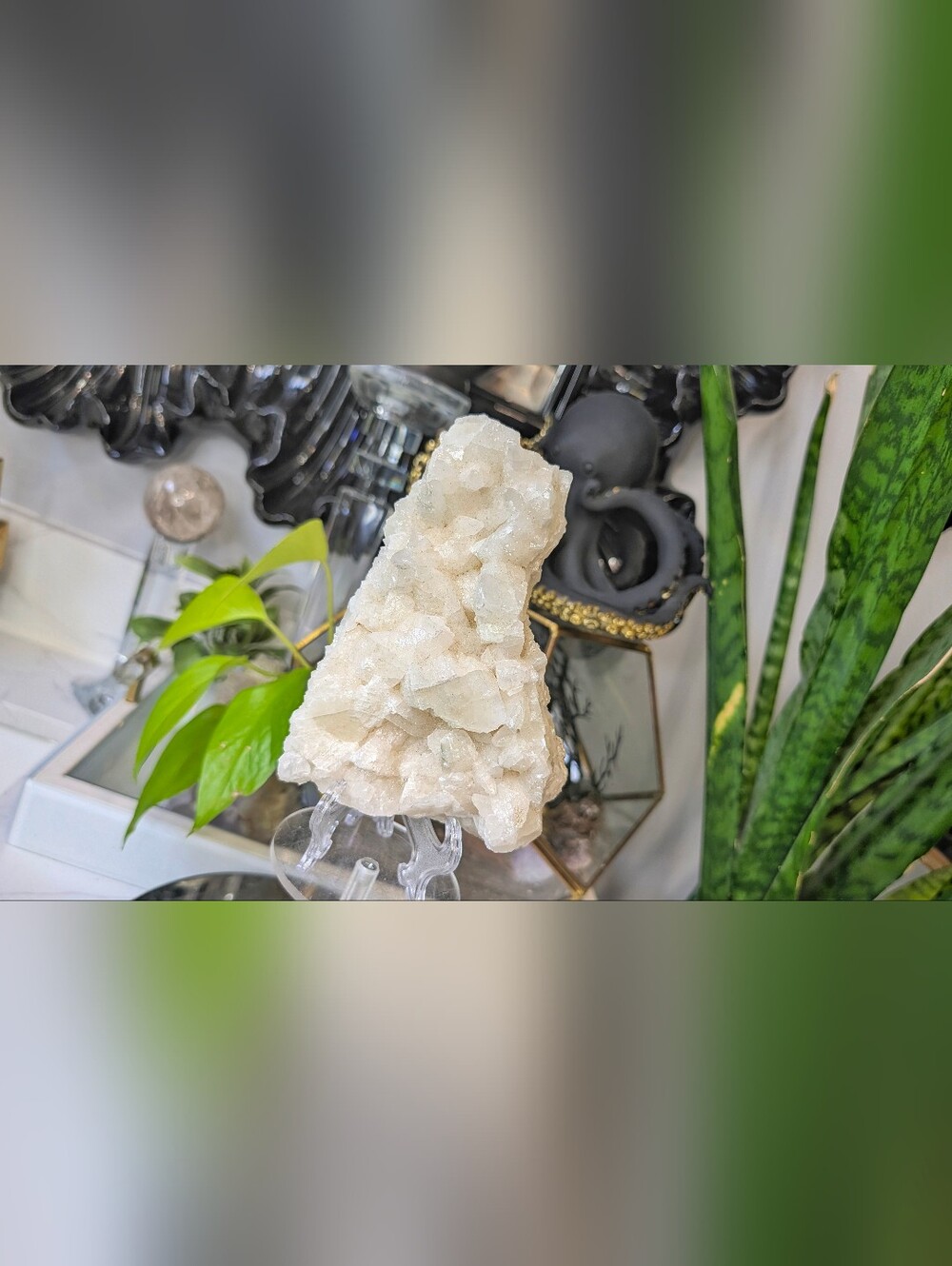 Rare Bulgarian Mangano Calcite Crystal Cluster